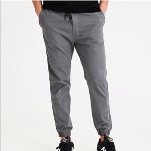 NWT Size Small Next Level Flex Gray American Eagle Twill Joggers